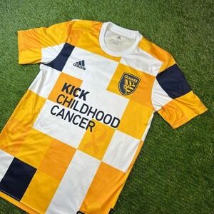 Adidas yellow & white Quakes soccer jersey Size S